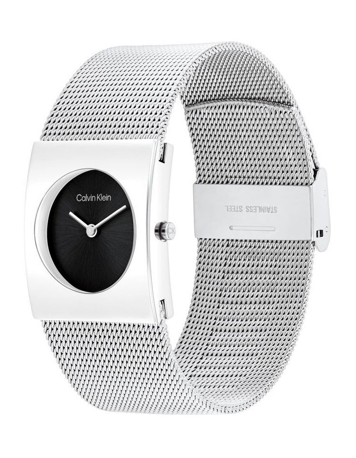 Pulse Mesh Bracelet Watch in Black