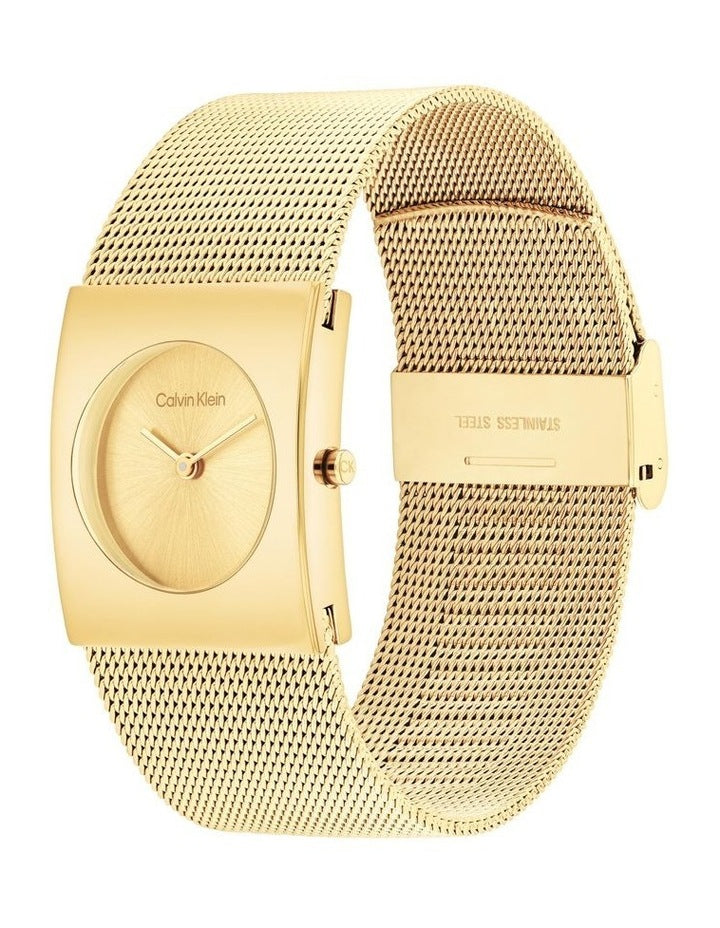 Pulse Mesh Bracelet Watch in Gold