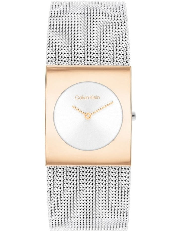 Pulse Rectangle Case Mesh Bracelet Watch in Multi