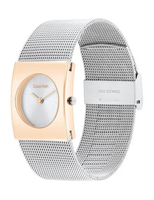 Pulse Rectangle Case Mesh Bracelet Watch in Multi