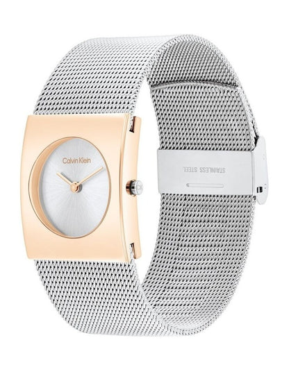 Pulse Rectangle Case Mesh Bracelet Watch in Multi