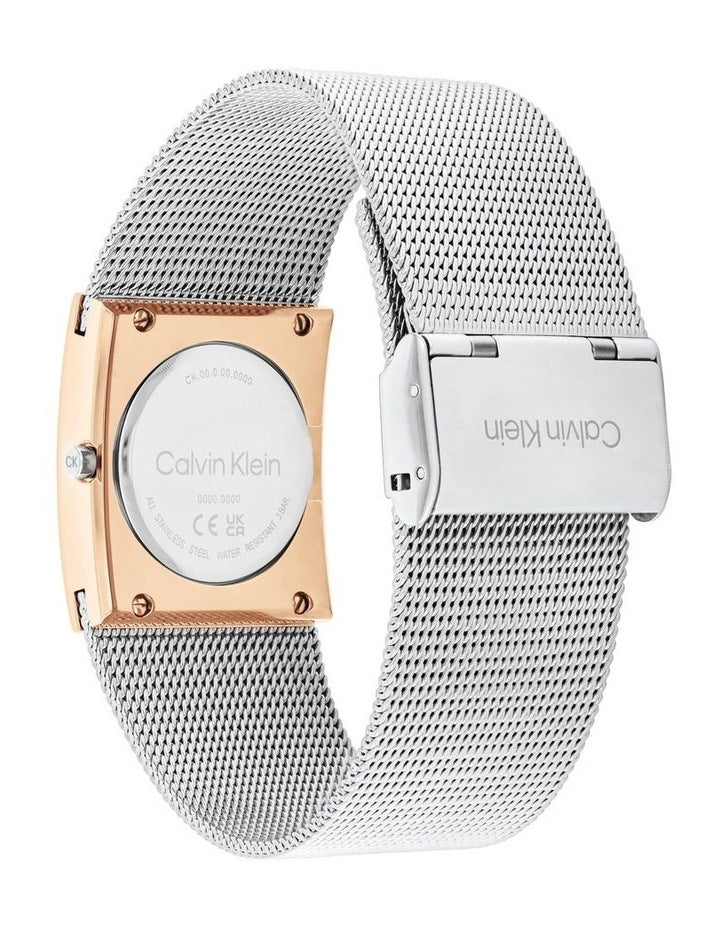 Pulse Rectangle Case Mesh Bracelet Watch in Multi