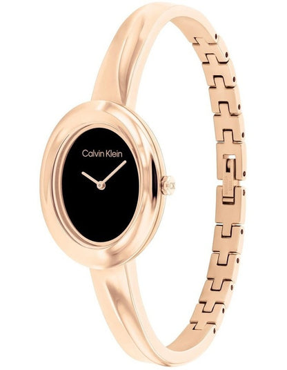 Twisted Bezel Bangle Watch in Rose Gold