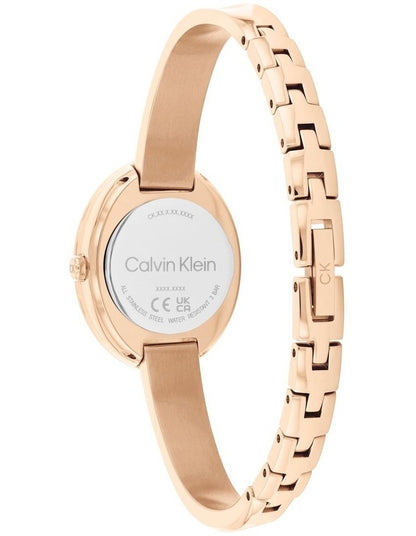 Twisted Bezel Bangle Watch in Rose Gold