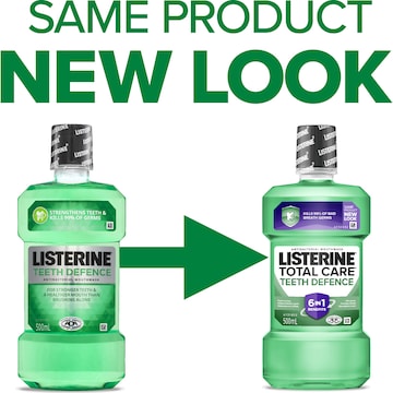 Listerine Teeth Defence Antibacterial Mouthwash 500mL