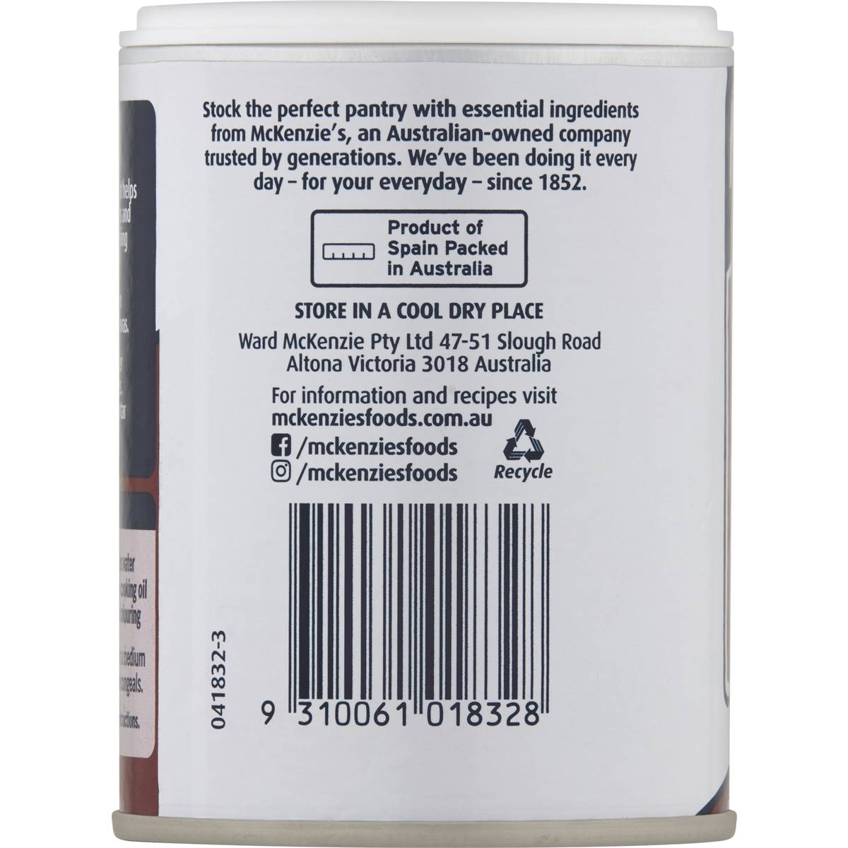 McKenzie's Cream Of Tartar 125g