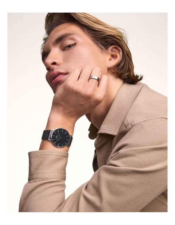 Classic 40 Sterling Piano Watch in Silver
