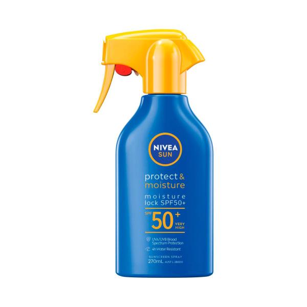 NIVEA SUN PROTECT & MOISTURE TRIGGER SPRAY SUNSCREEN SPF50+ 270ML