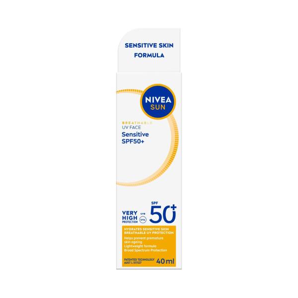 NIVEA SUN UV FACE BREATHABLE SENSITIVE SUNSCREEN SPF50+ 40ML