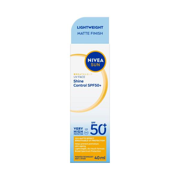 NIVEA SUN UV FACE BREATHABLE SHINE CONTROL SUNSCREEN SPF50+ 40ML