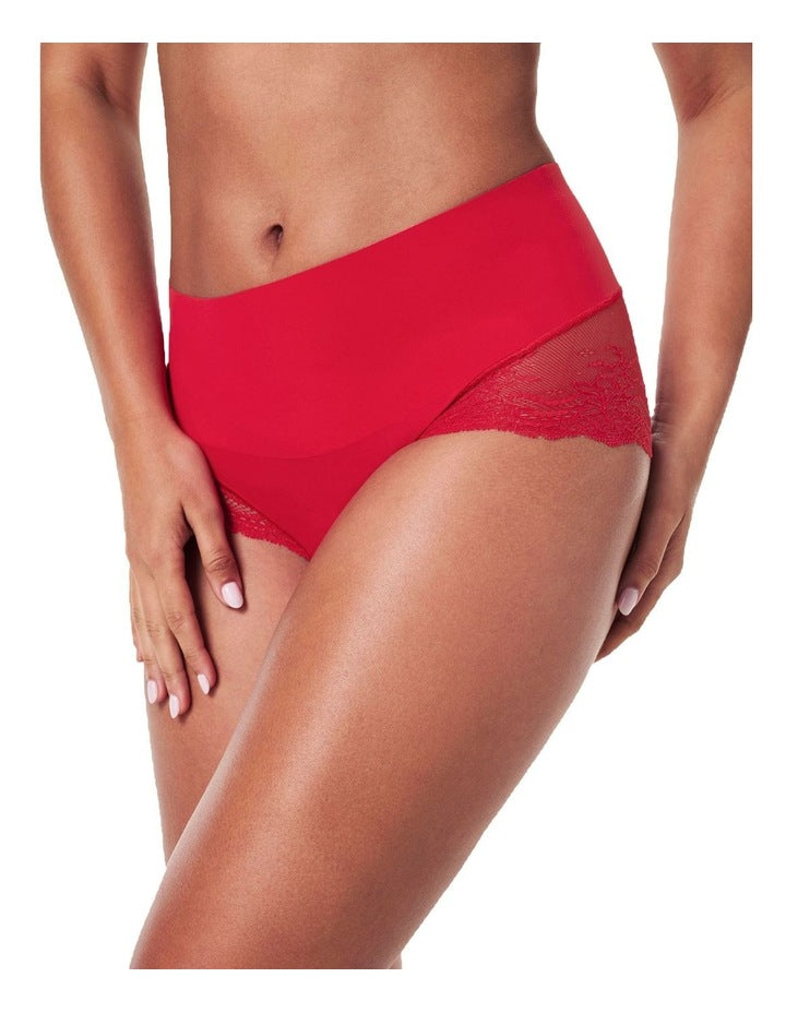 Super Smooth Undie-tectable Lace Hi-Hipster in Red