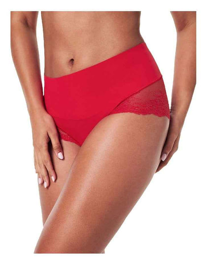 Super Smooth Undie-tectable Lace Hi-Hipster in Red