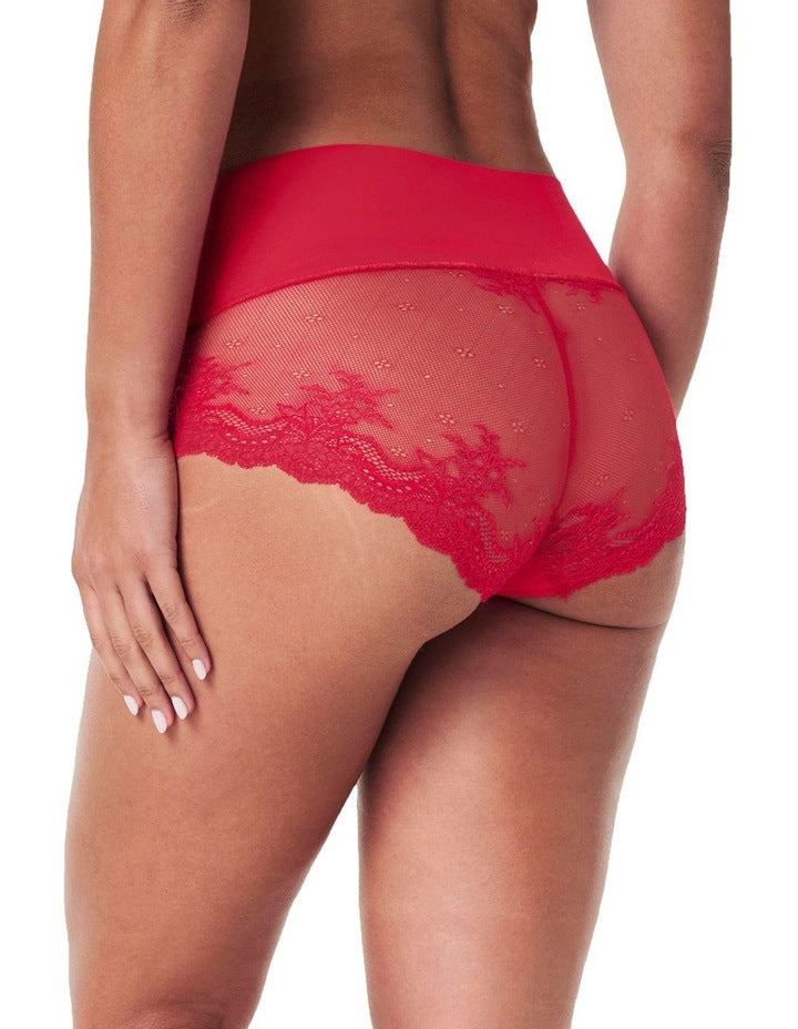 Super Smooth Undie-tectable Lace Hi-Hipster in Red