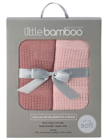 Cellular Blanket 2 Pack in Pink