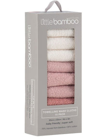 Towelling Washer 10 Pack in Dusty Rose