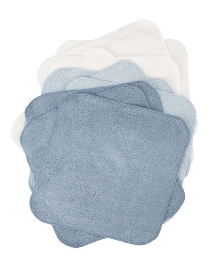 Towelling Washer 10 Pack in Retro Blue