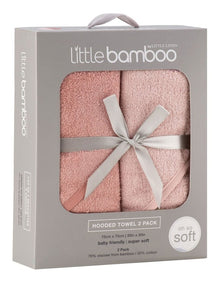 Hooded Towel 2 Pack in Dusty Rose