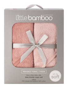 Hooded Towel 2 Pack in Dusty Rose