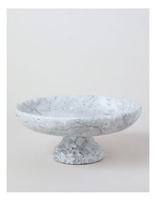 Sierra Marble Footed Serving Bowl 30cm in Grey