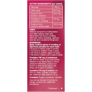 Hydralyte Effervescent Electrolyte Tablets Kiwi Strawberry 10 pack