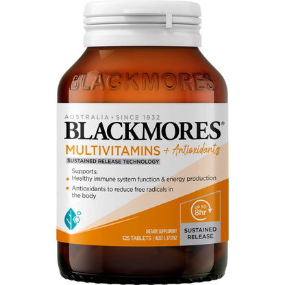 Blackmores Multivitamin + Antioxidants Sustained Release Tablets 125 Pack