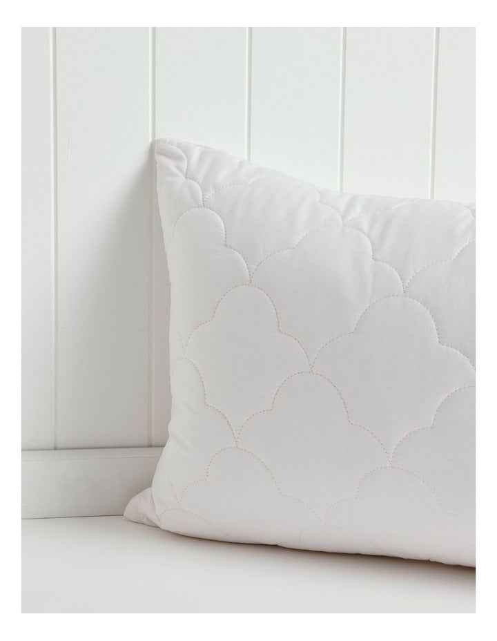 Wool Cotton Pillow Protector in White