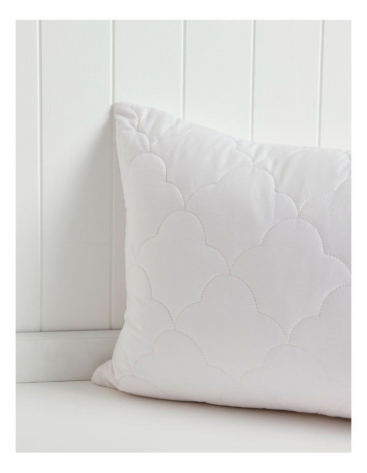 Wool Cotton Pillow Protector in White