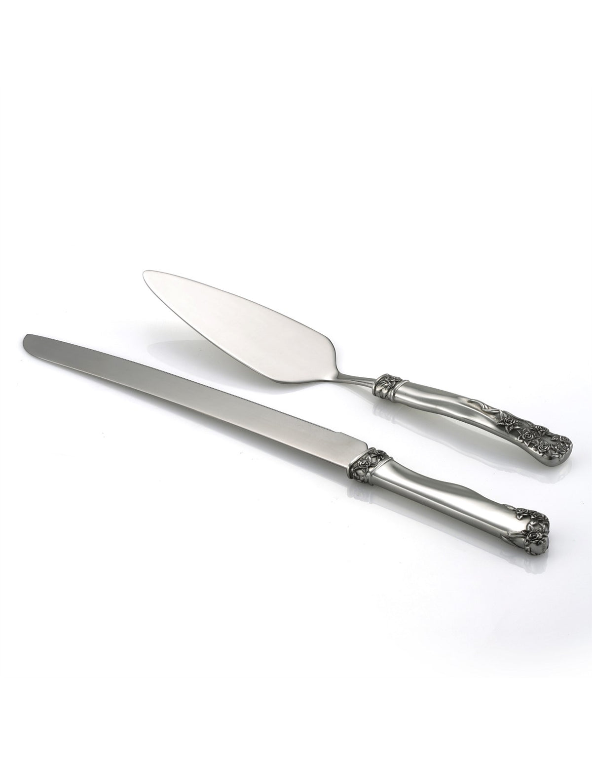 Roses & Ribbons Cake Knife & Server Set