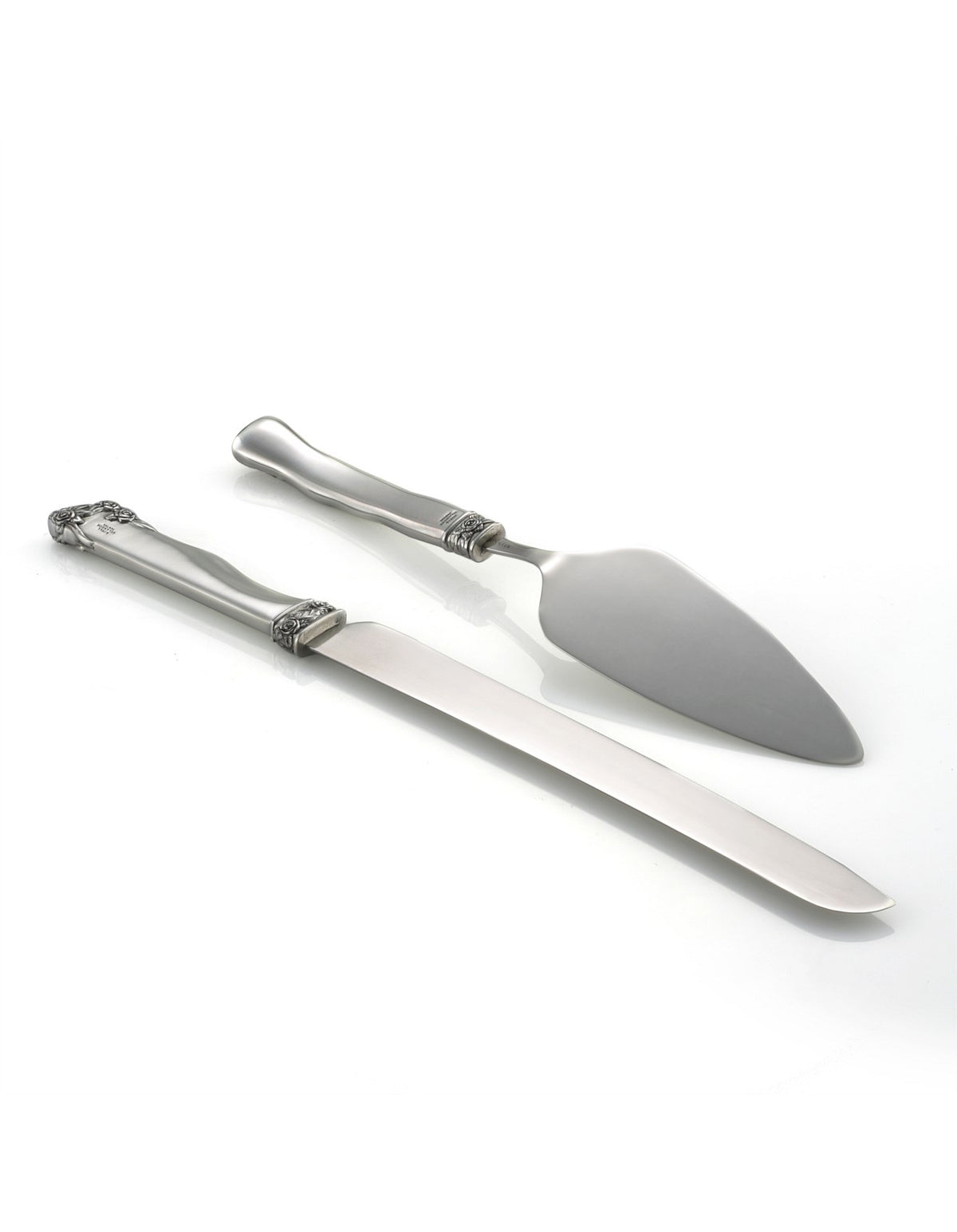 Roses & Ribbons Cake Knife & Server Set
