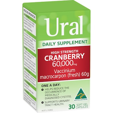 Ural High Strength Cranberry Daily Supplement 30 pack