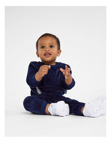 Velour Sweater in Blue