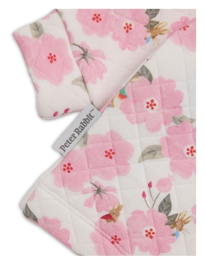Floral Track Sweater in Pink