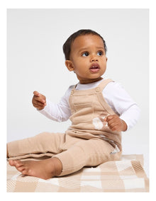 Jacquard Knit Overall in Grey