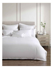 Santiago Merrow Stitch Quilt Cover Set in Stone