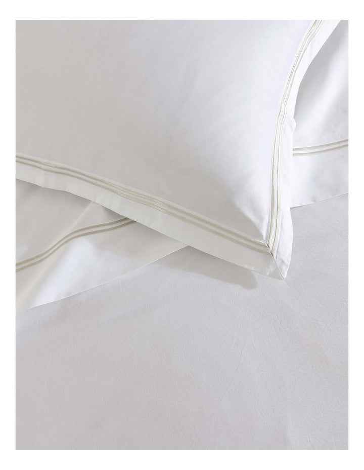 Santiago Merrow Stitch Quilt Cover Set in Stone