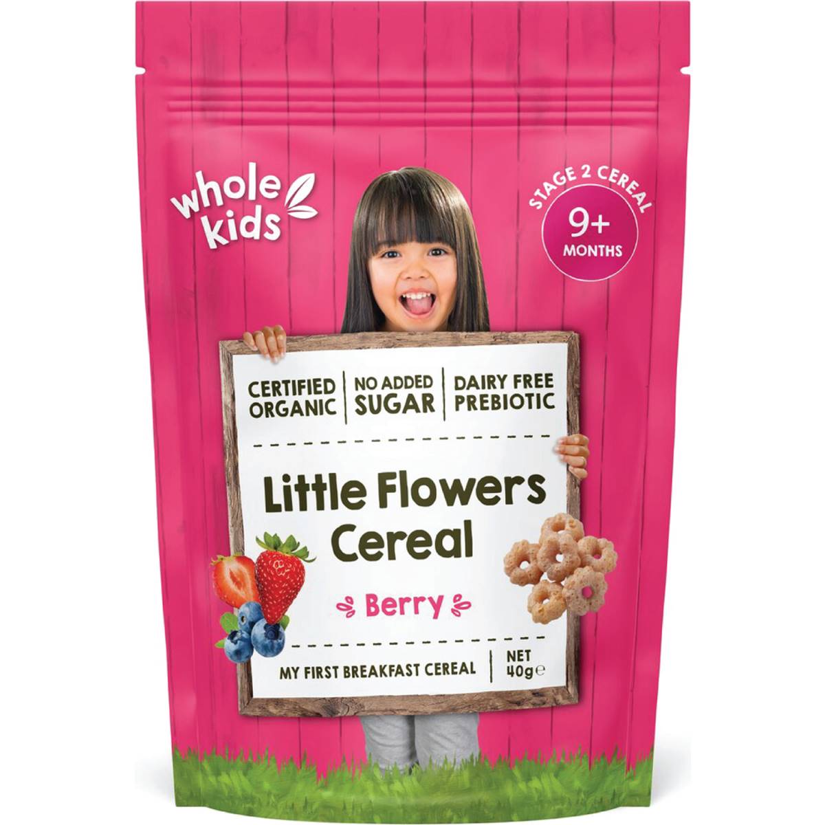 Whole Kids Organic Stage 2 Cereal Little Flowers Berry 40g
