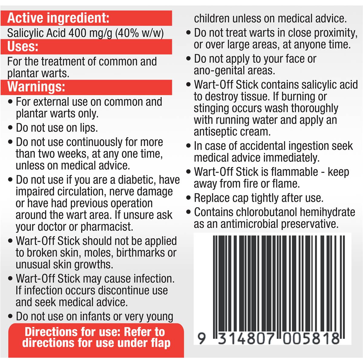 Wart Off Stick Remover 5g