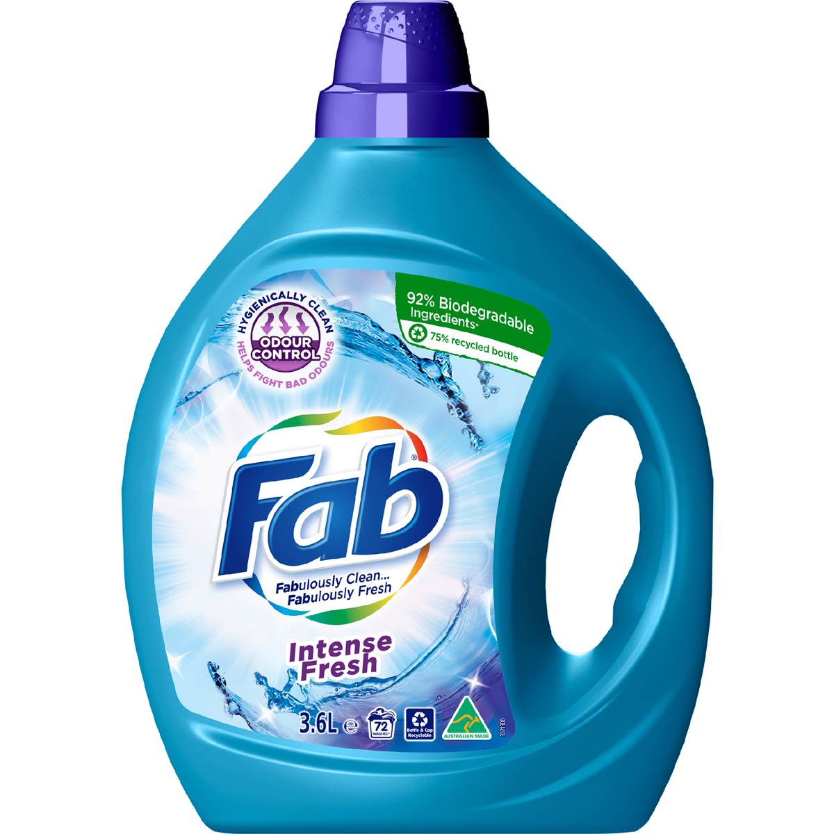 Fab Laundry Liquid Intense Fresh Odour Control 3.6L