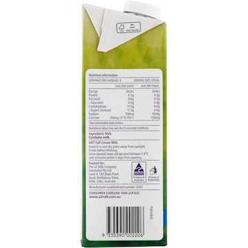 a2 Milk Full Cream Long Life UHT 1L