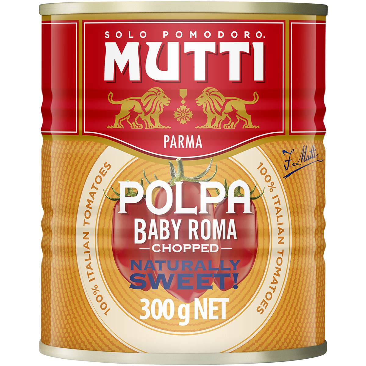 Mutti Polpa Baby Roma Tomatoes Chopped 300g