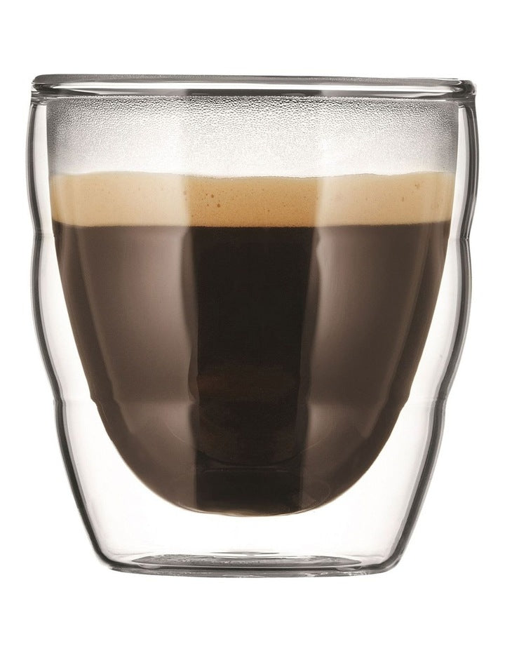 Pilatus Double Wall Glass Extra Small 80ml 2 Piece in Clear