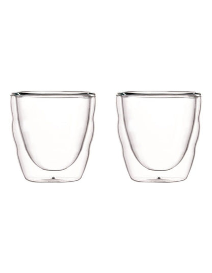 Pilatus Double Wall Glass Extra Small 80ml 2 Piece in Clear