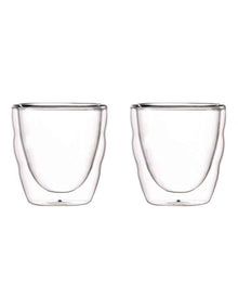 Pilatus Double Wall Glass Extra Small 80ml 2 Piece in Clear