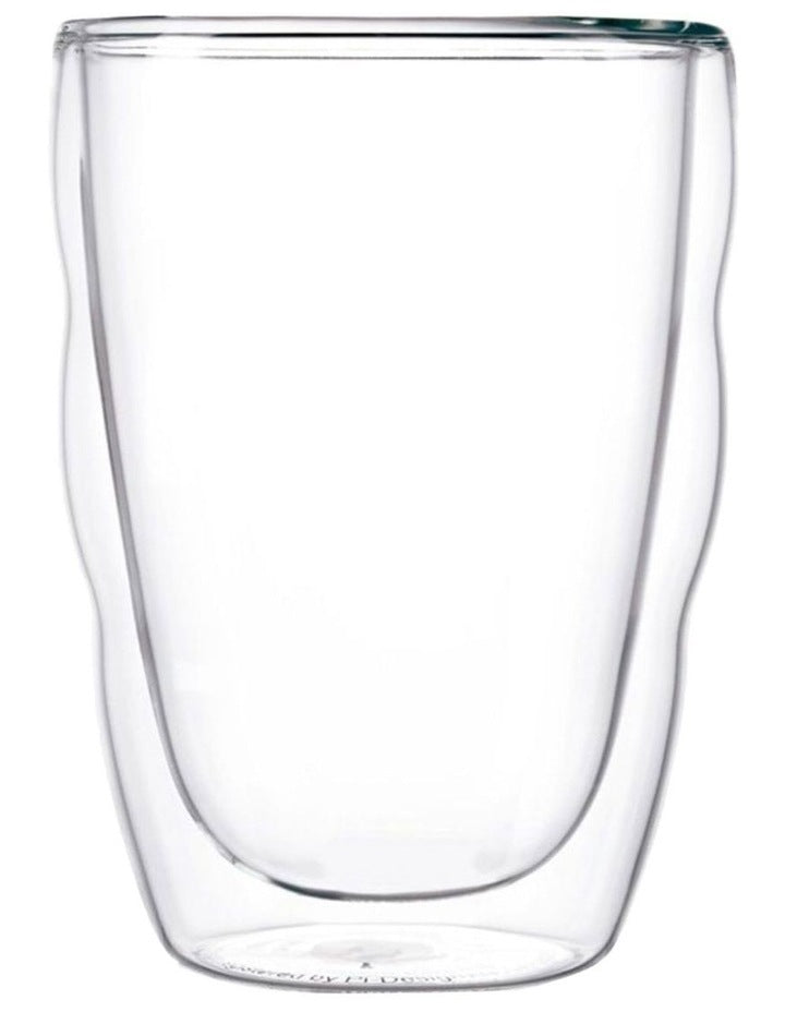 Pilatus Double Wall Glass Medium 350ml 2 Piece in Clear
