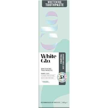 White Glo Charcoal Deep Stain Remover Whitening Toothpaste 205g