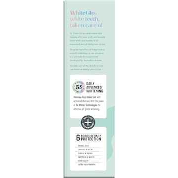 White Glo Charcoal Deep Stain Remover Whitening Toothpaste 205g