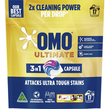 OMO Ultimate Laundry Capsules 3 in 1 17 pack