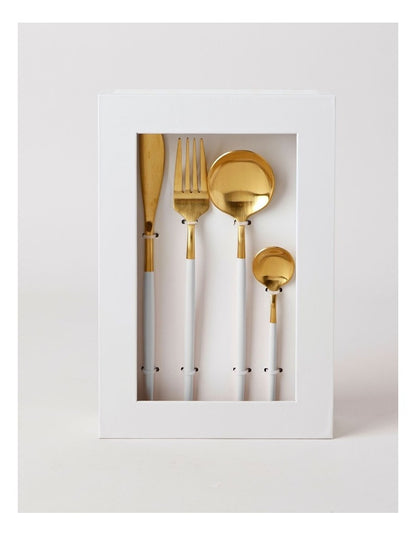 Remy 16pc Cutlery Set in White