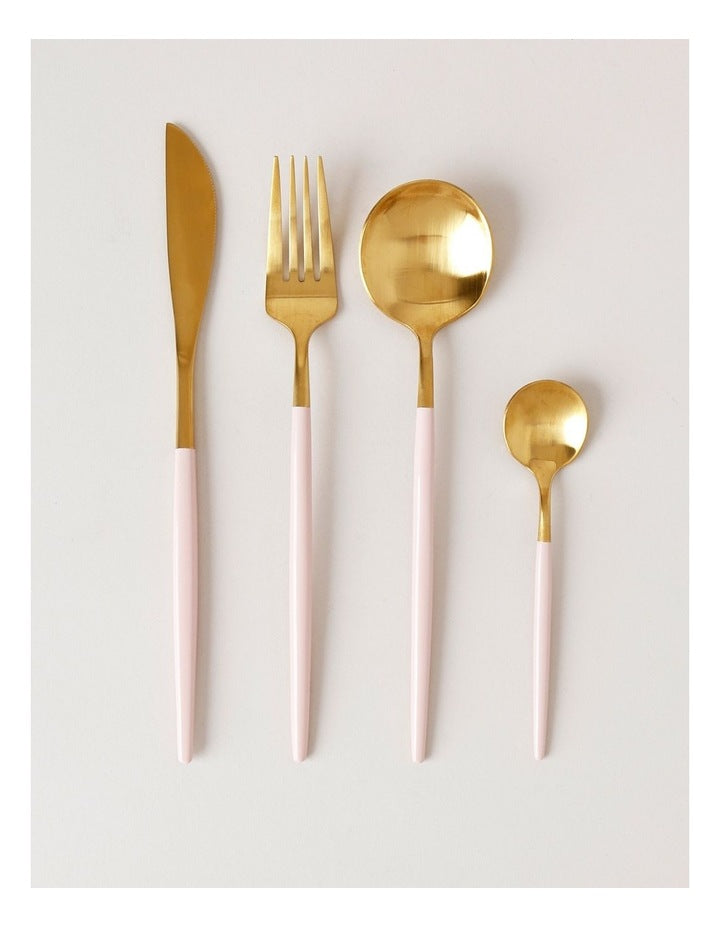 Remy 16pc Cutlery Set in Pink