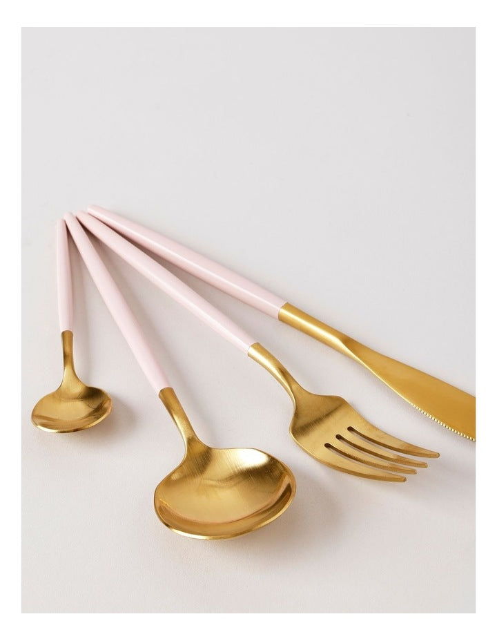 Remy 16pc Cutlery Set in Pink